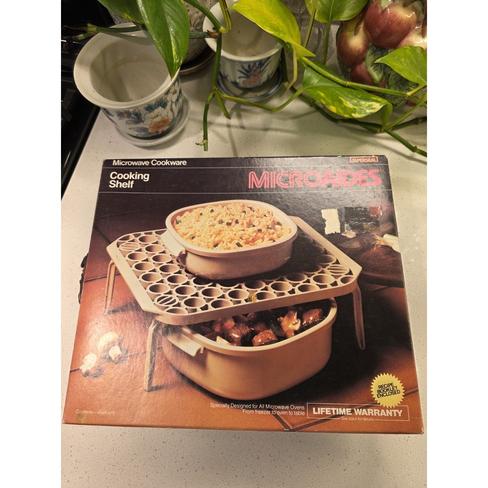 Vintage SUPERSEAL Microwave Cooking Shelf Cookware